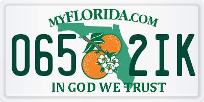 FL license plate 0652IK