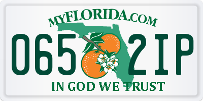FL license plate 0652IP