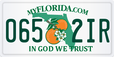 FL license plate 0652IR
