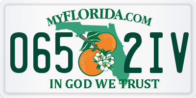 FL license plate 0652IV