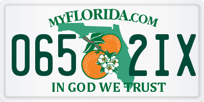 FL license plate 0652IX