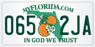 FL license plate 0652JA