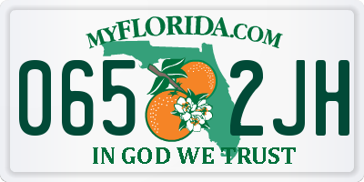 FL license plate 0652JH