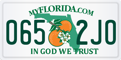FL license plate 0652JO