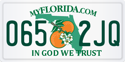 FL license plate 0652JQ