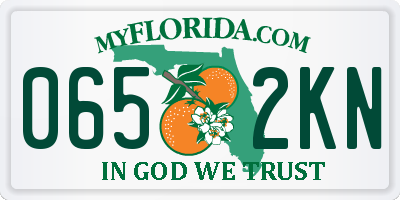 FL license plate 0652KN