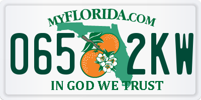 FL license plate 0652KW