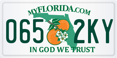 FL license plate 0652KY