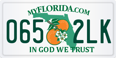 FL license plate 0652LK