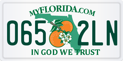 FL license plate 0652LN
