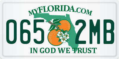 FL license plate 0652MB