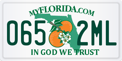 FL license plate 0652ML