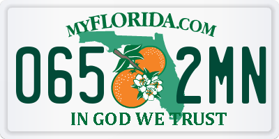 FL license plate 0652MN