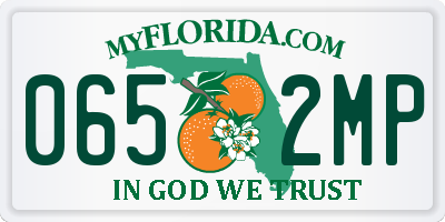 FL license plate 0652MP