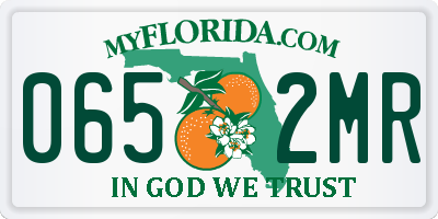 FL license plate 0652MR