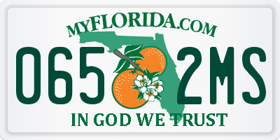 FL license plate 0652MS