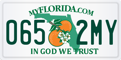 FL license plate 0652MY
