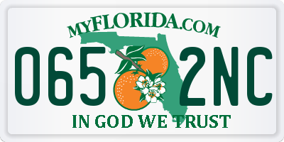 FL license plate 0652NC