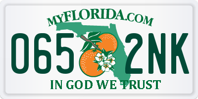 FL license plate 0652NK