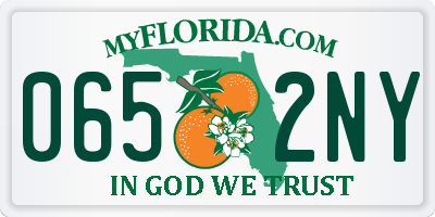 FL license plate 0652NY