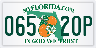 FL license plate 0652OP