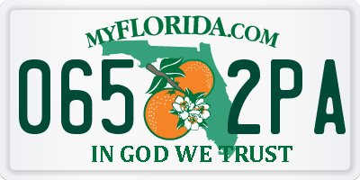 FL license plate 0652PA
