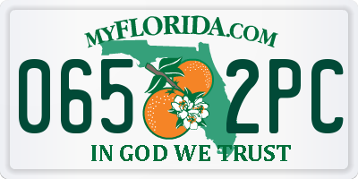 FL license plate 0652PC