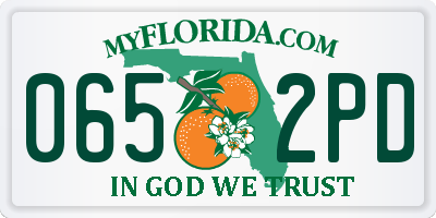 FL license plate 0652PD