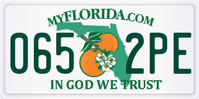 FL license plate 0652PE