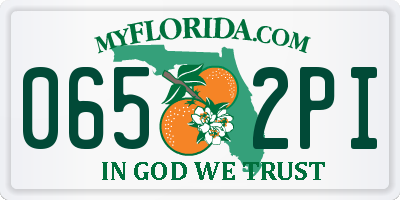 FL license plate 0652PI