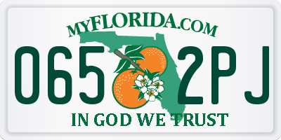 FL license plate 0652PJ