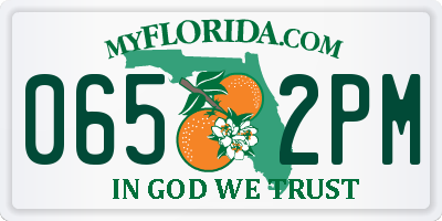 FL license plate 0652PM