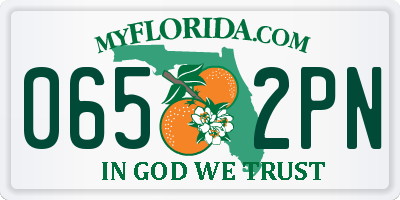 FL license plate 0652PN
