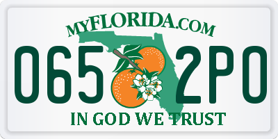 FL license plate 0652PO