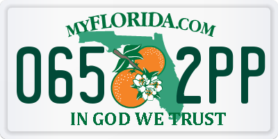 FL license plate 0652PP