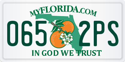 FL license plate 0652PS