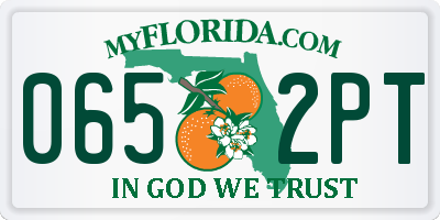FL license plate 0652PT