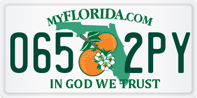 FL license plate 0652PY