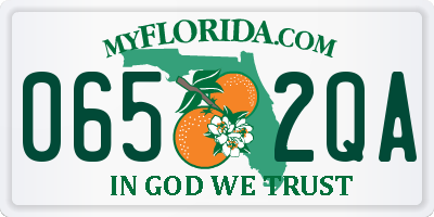 FL license plate 0652QA