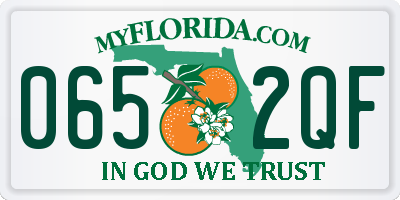 FL license plate 0652QF