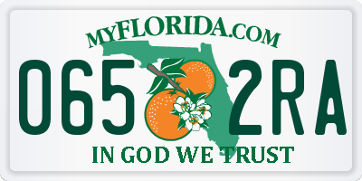 FL license plate 0652RA