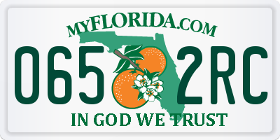 FL license plate 0652RC