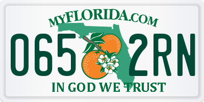 FL license plate 0652RN