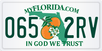 FL license plate 0652RV
