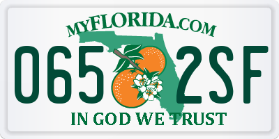 FL license plate 0652SF