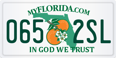 FL license plate 0652SL