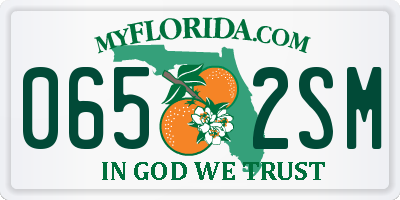 FL license plate 0652SM