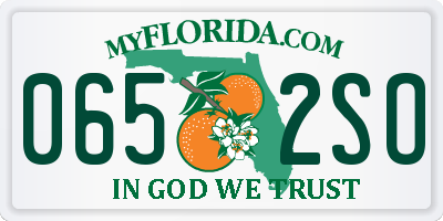 FL license plate 0652SO