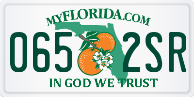 FL license plate 0652SR