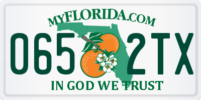 FL license plate 0652TX